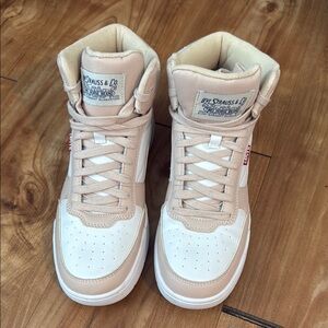 Levi's High-Top Sneakers in White and Beige